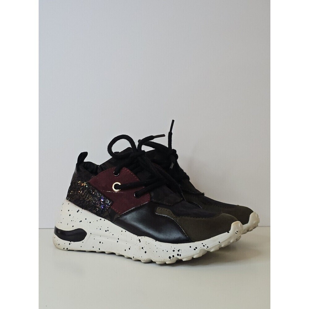 Mix No. 6 Cliff-Lee Chunky Platform Sneakers Olive Camo Womens Size 8 Sparkle - Picture 3 of 13